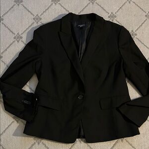 Ann Taylor Black Tailored Single-Button Blazer